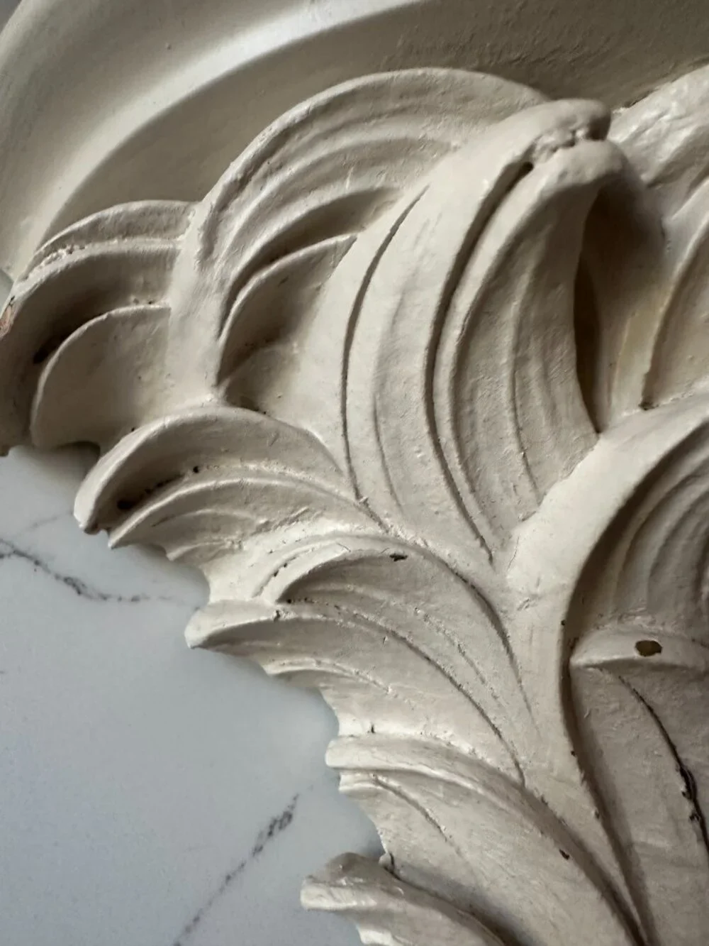 Vintage Ornate Wall Shelf Corbel | French Regency Acanthus Leaf Wall Bracket | H